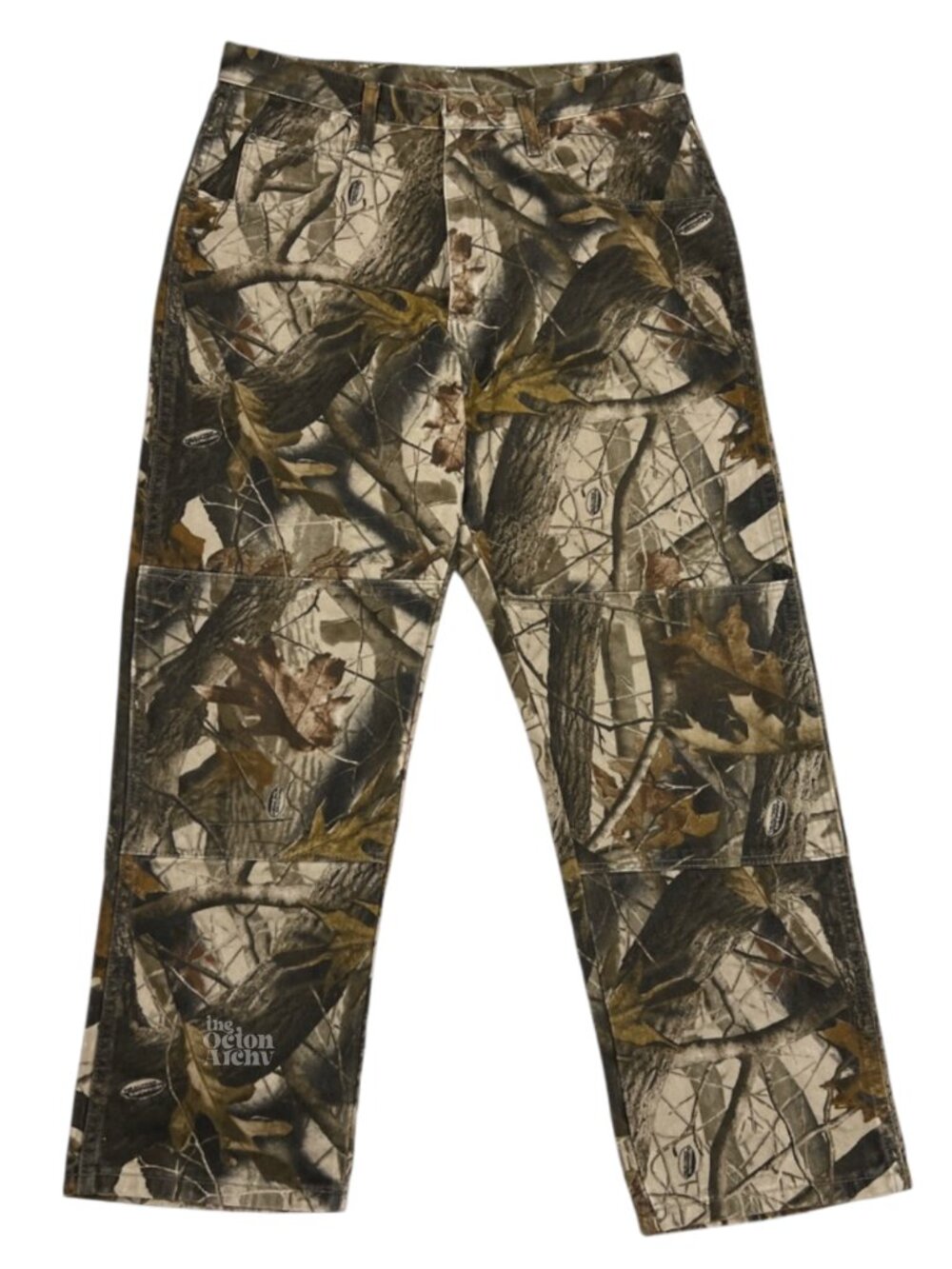Size 34 Wrangler Slim Straight Double Knee Jeans 'Realtree Camo' 97GR1HD Used